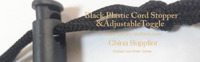 Черный пластиковый затвор шнура & регулируемый рычаг