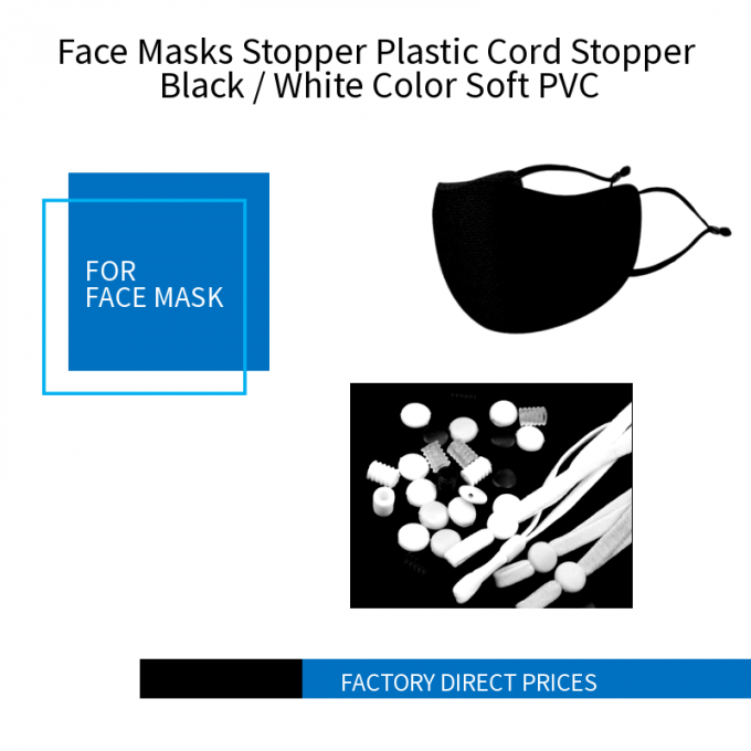 Лицевые щитки гермошлема укупоривают пластиковый PVC черноты затвора шнура/белых цвета мягкий