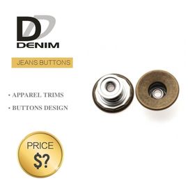 Classic Anti Brass Denim Metal Buttons , Denim Jeans Trousers Button
